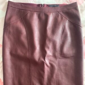 Faux leather pencil skirt